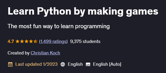 Pictures · Learn Python by making games 2023-1