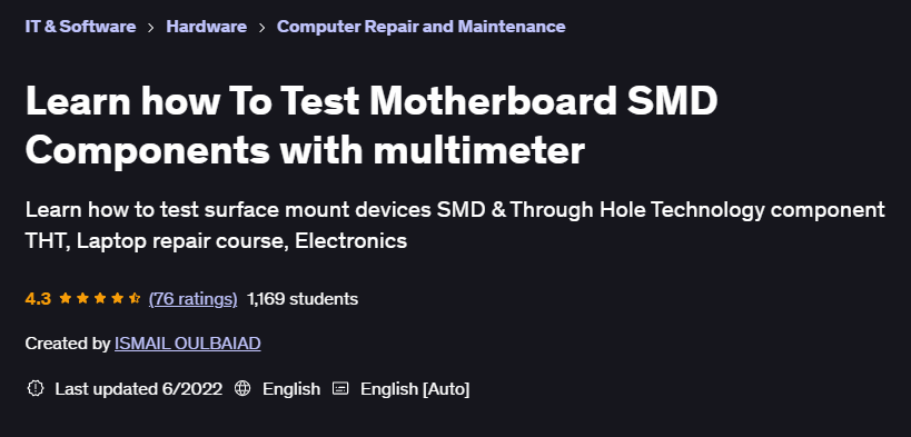 Pictures · Udemy — Learn how To Test Motherboard SMD Components with multimeter 2022-6