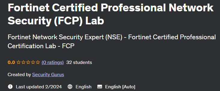 Pictures · Udemy — Fortinet Certified Professional Network Security (FCP) Lab 2024-1