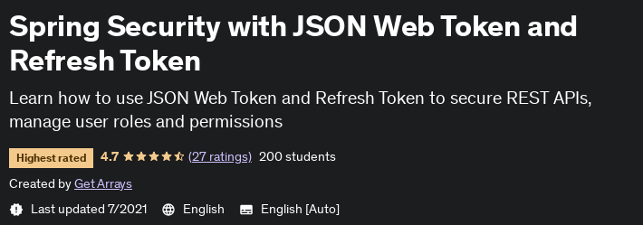 Pictures · Udemy — Spring Security with JSON Web Token and Refresh Token 2021-7