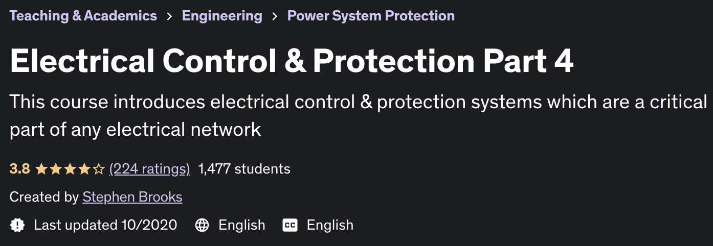 Pictures · Udemy — Electrical Control & Protection Part 4 2020-10