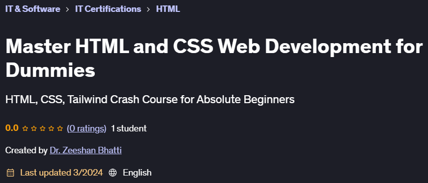 Pictures · Udemy — Master HTML and CSS Web Development for Dummies 2024-3