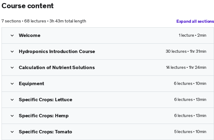 Course topics · Guide of Home Hydroponics 2022-8