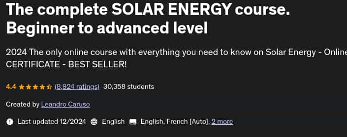 Imágenes · Curso completo de Energía Solar. Comenzante a nivel avanzado 2024-12