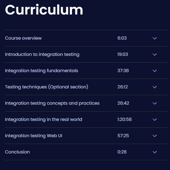 Sujets du cours · Dometrain – De zéro à héros : test d’intégration dans ASP.NET Core 2024-2