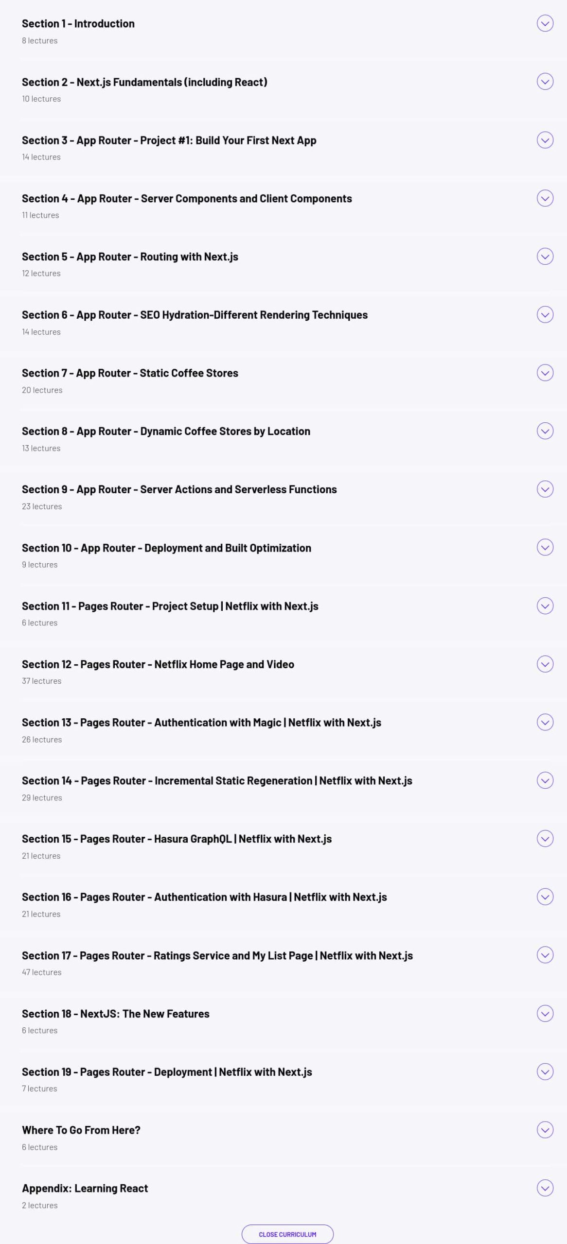 Course topics · ZeroToMastery – Complete Next.js Developer: Zero to Mastery 2025-4