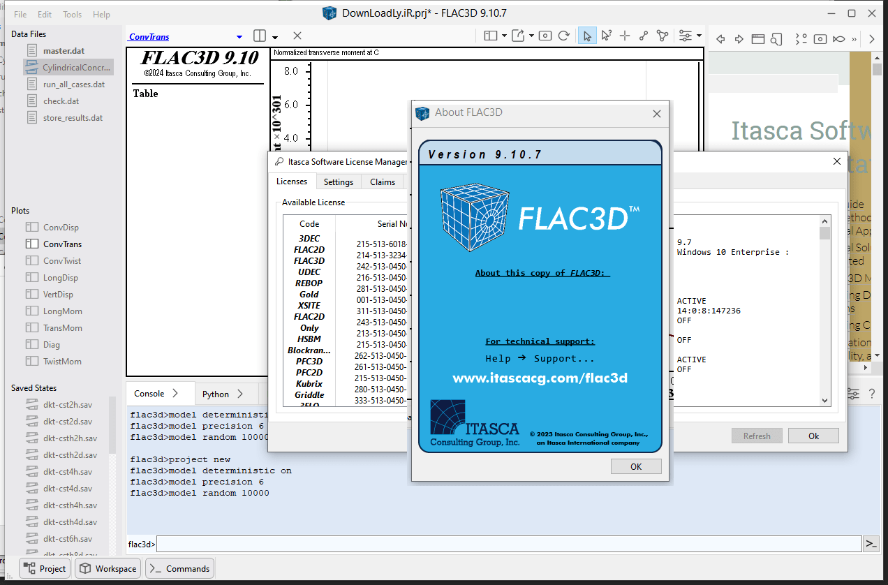 Pictures · Itasca FLAC3D 9.10 x64