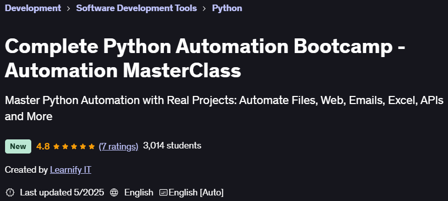 Pictures · Udemy — Complete Python Automation Bootcamp – Automation MasterClass 2025-5