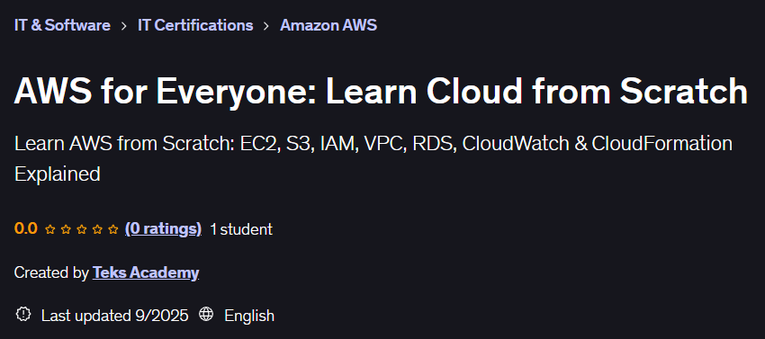 تصاویر · AWS ہر ایک کے لئے: Scratch سے Cloud سیکھیں 2025-9