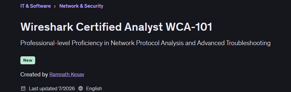 Bilder · Wireshark zertifizierte Analyst WCA-101 2026-7