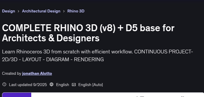 Pictures · Udemy — COMPLETE RHINO 3D (v8) + D5 base for Architects & Designers 2025-9