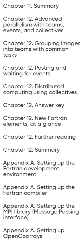 Sujets du cours · Oreilly – Modern Fortran, édition vidéo 2020-10