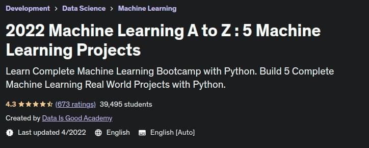 Pictures · 2022 Machine Learning A to Z : 5 Machine Learning Projects 2022-4