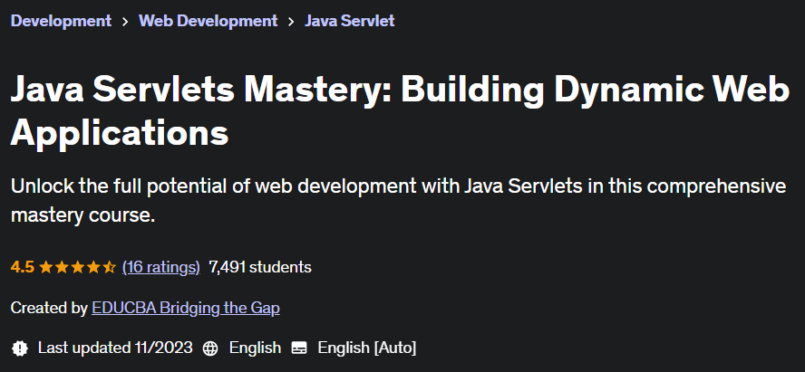 Pictures · Udemy — Java Servlets Mastery: Building Dynamic Web Applications 2023-11