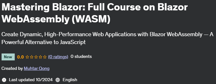 Pictures · Udemy — Mastering Blazor: Full Course on Blazor WebAssembly (WASM) 2024-10