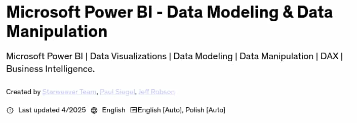 Pictures · Udemy — Microsoft Power BI – Data Modeling & Data Manipulation 2025-4