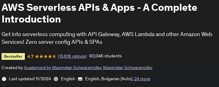 Pictures · Udemy — AWS Serverless APIs & Apps – A Complete Introduction 2024-11