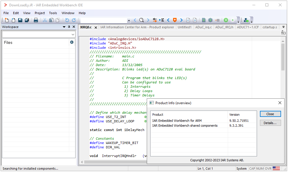 Pictures · IAR Embedded Workbench for ARM 9.70.1 + IAR Pack