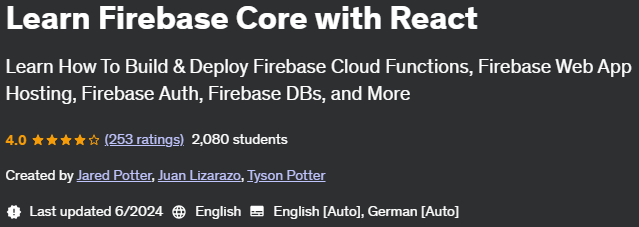 Pictures · Udemy — Learn Firebase Core with React 2021-9