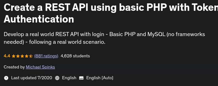 Pictures · Udemy — Create a REST API using basic PHP with Token Authentication 2020-7