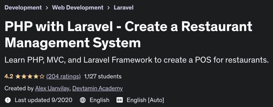 Pictures · Udemy — PHP with Laravel – Create a Restaurant Management System 2020-9