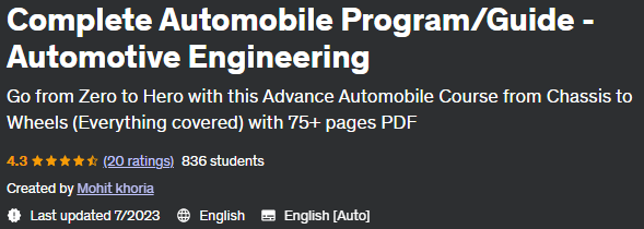 Pictures · Udemy — Complete Automobile Program/Guide – Automotive Engineering 2023-7