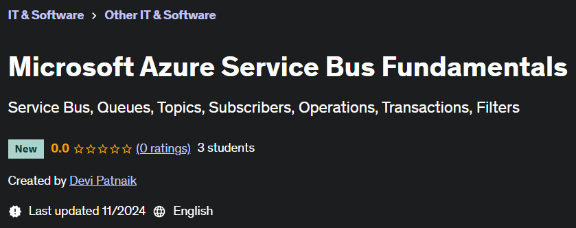 Pictures · Udemy — Microsoft Azure Service Bus Fundamentals 2024-11