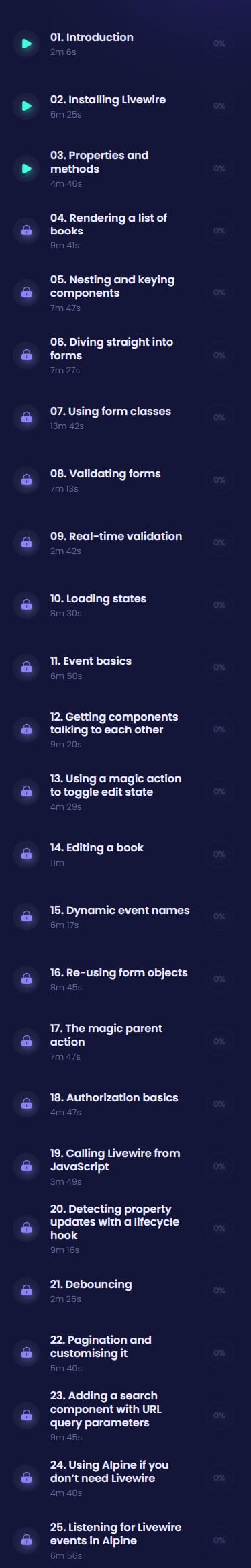 Course topics · CodeCourse — Learn Livewire 2023-12