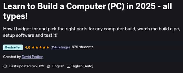 Pictures · Udemy — Learn to Build a Computer (PC) in 2025 – all types! 2025-6