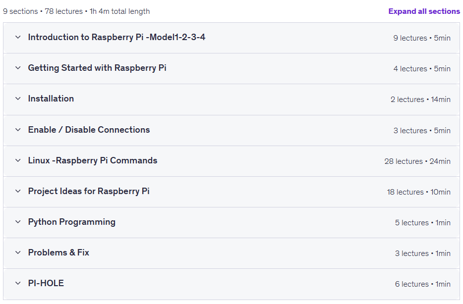 Sujets du cours · Raspberry Pi Mastery : un débutant complet pour un guide avancé 2026-1