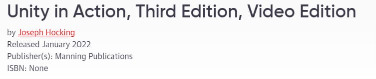 Pictures · Oreilly — Unity in Action, Third Edition, Video Edition 2022-1