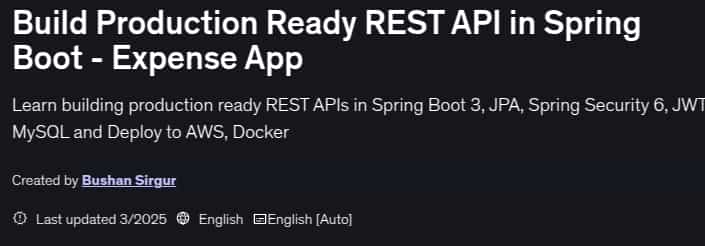 Pictures · Udemy — Build Production Ready REST API in Spring Boot – Expense App 2025-3