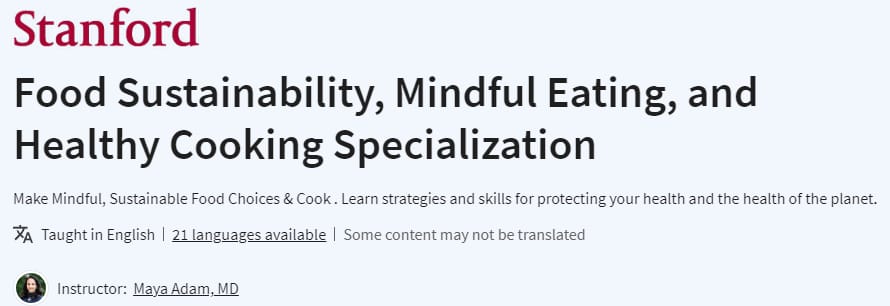 Pictures · Food Sustainability, Mindful Eating, and Healthy Cooking Specialization 2024-3