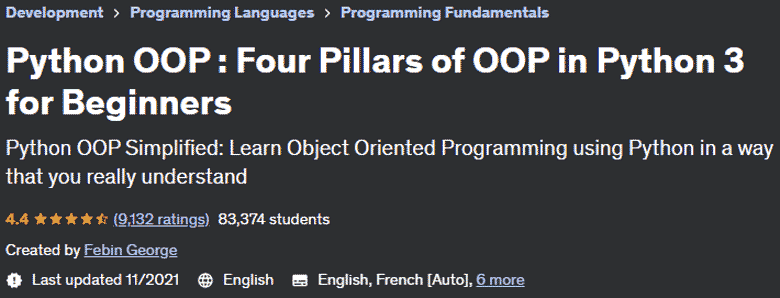 Pictures · Udemy — Python OOP : Four Pillars of OOP in Python 3 for Beginners 2021-11