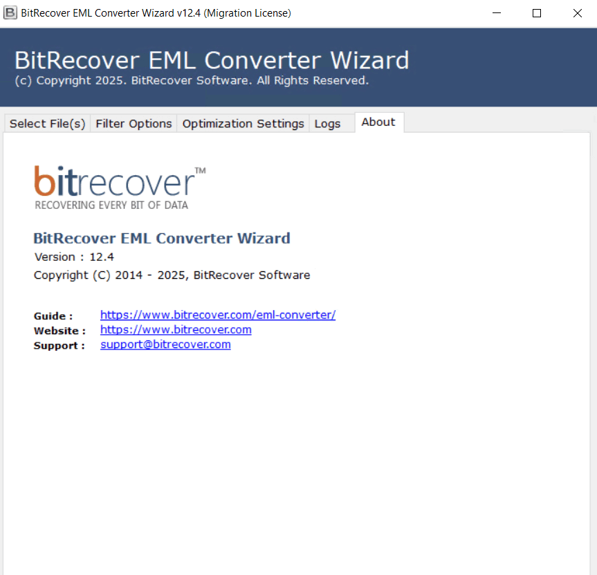 图片 · BitRecover EML 轉換器魔術師 12.4