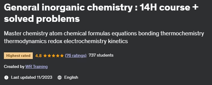 Pictures · Udemy — General inorganic chemistry : 14H course + solved problems 2022-11