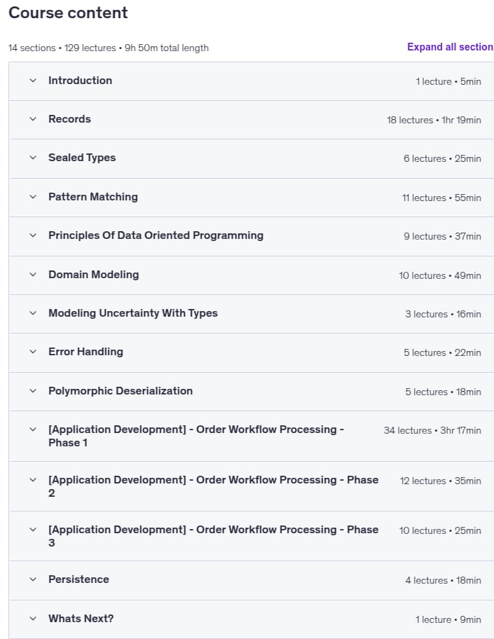 Course topics · Modern Java: Data Oriented Programming Masterclass 2025-11