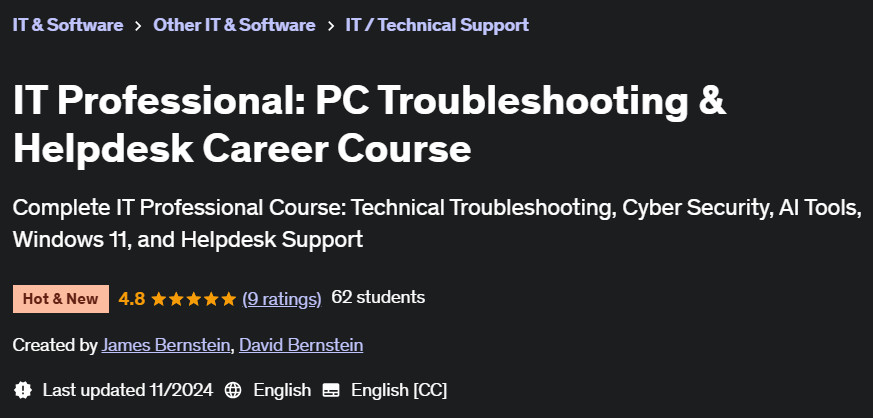 Pictures · Udemy — IT Professional: PC Troubleshooting & Helpdesk Career Course 2024-9