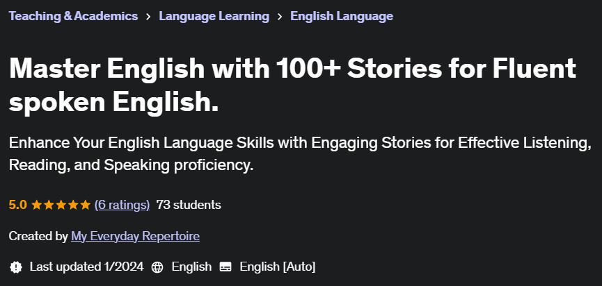 Pictures · Udemy — Master English with 100+ Stories for Fluent spoken English. 2023-11