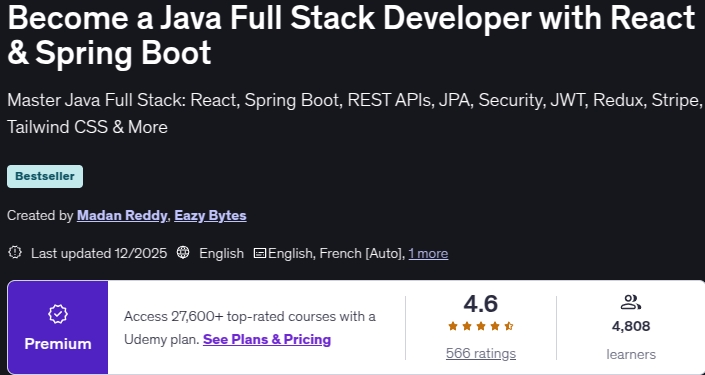 Images · Devenir un développeur Java Full Stack React Le Printemps Boat 2025-12