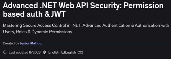 Pictures · Udemy — Advanced .NET Web API Security: Permission based auth & JWT 2023-8