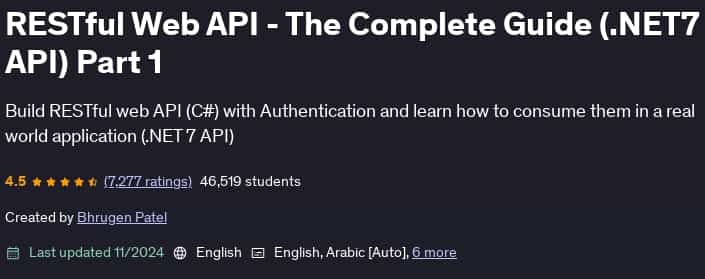 Pictures · Udemy — RESTful Web API – The Complete Guide (.NET7 API) 2024-11