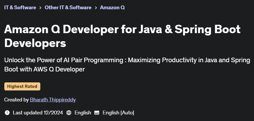 Pictures · Udemy — Amazon Q Developer for Java & Spring Boot Developers 2024-9