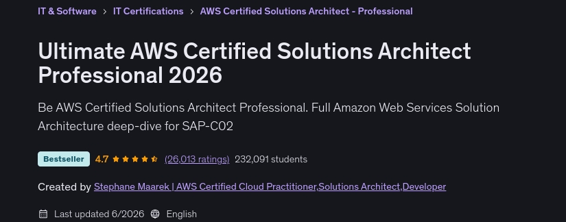 Изображения · Окончательный AWS Сертифицированный архитектор решений 2026 2026-6