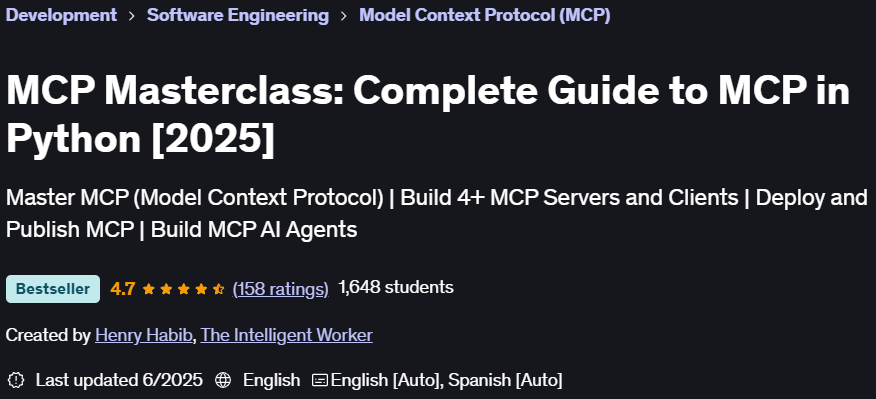 Pictures · Udemy — MCP Masterclass: Complete Guide to MCP in Python [2025] 2025-6