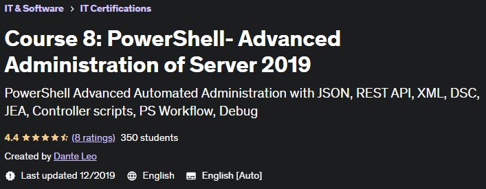 Pictures · Udemy — Course 8: PowerShell- Advanced Administration of Server 2019 2019-12