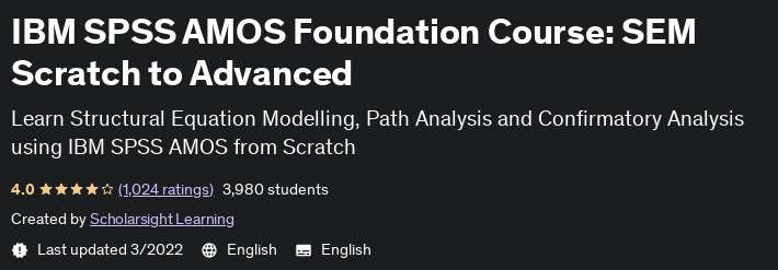 Pictures · IBM SPSS AMOS Foundation Course: SEM Scratch to Advanced 2022-2