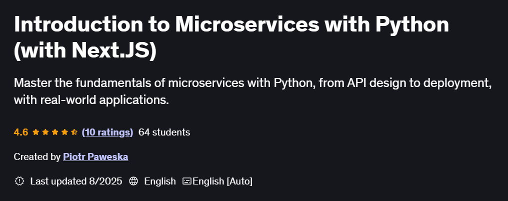 Images · Introduction aux microservices avec Python (avec Next.JS) 2025-8