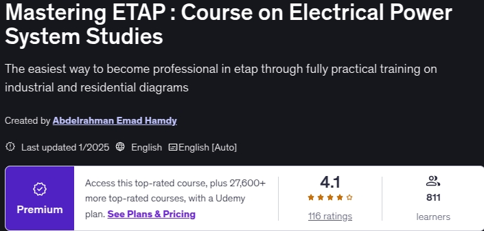 이미지 · 마스터 ETAP : 전기 전력 시스템 연구 과정 2025-1