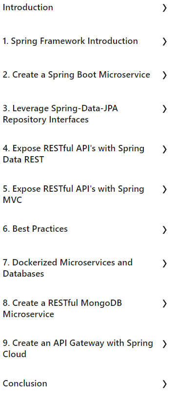 Course topics · LinkedIn — Creating Spring Boot Microservices 2024-6